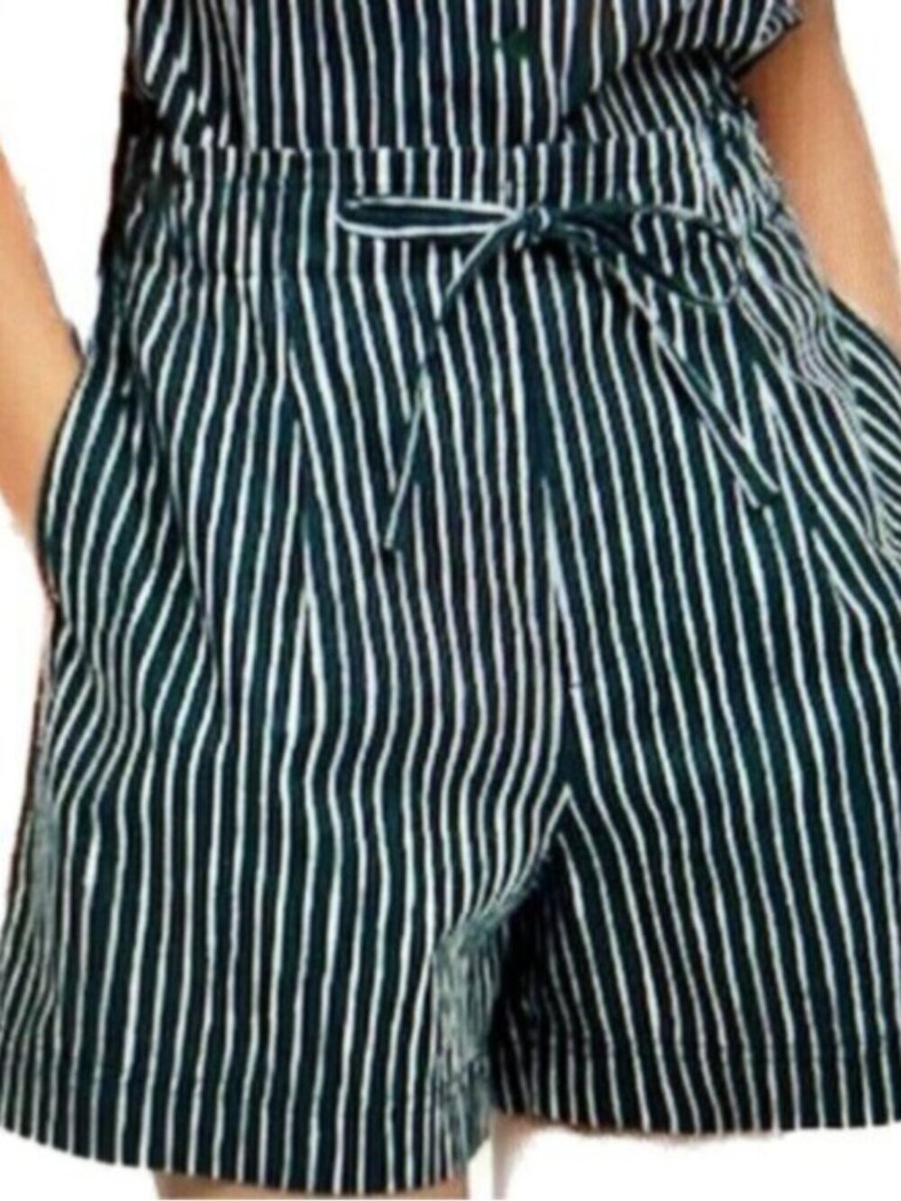 Marimekko Uniqlo  * Women's Shorts, Linen Blend, Pockets ,Green, High Waist